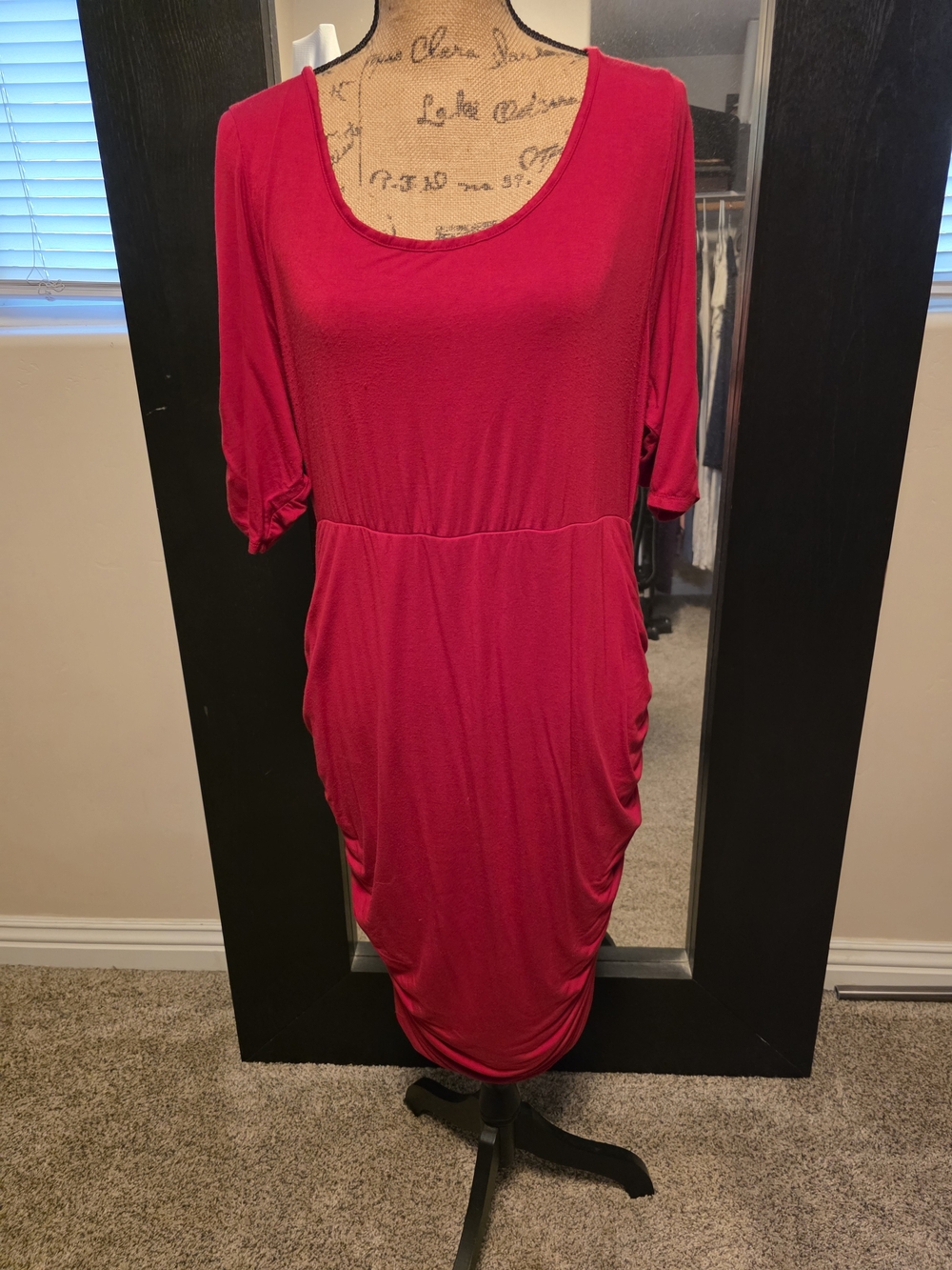 torrid Fuchsia Scoop Neck Midi Dress